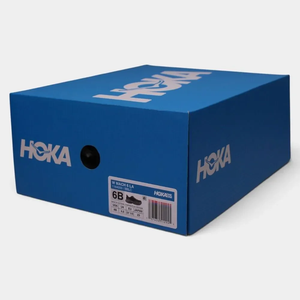 Hoka Mach 6 LA Women's Size 6 B Black Running Shoes New in Box